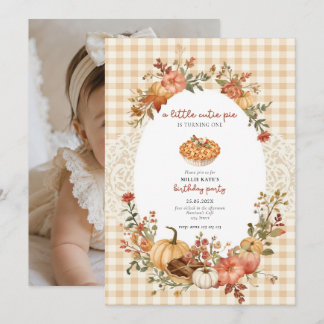 Cutie Pie First Birthday Invitation Inbjudningar