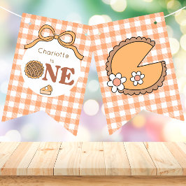 Cutie Pie Pumpkin Birthday Banner Vimplar