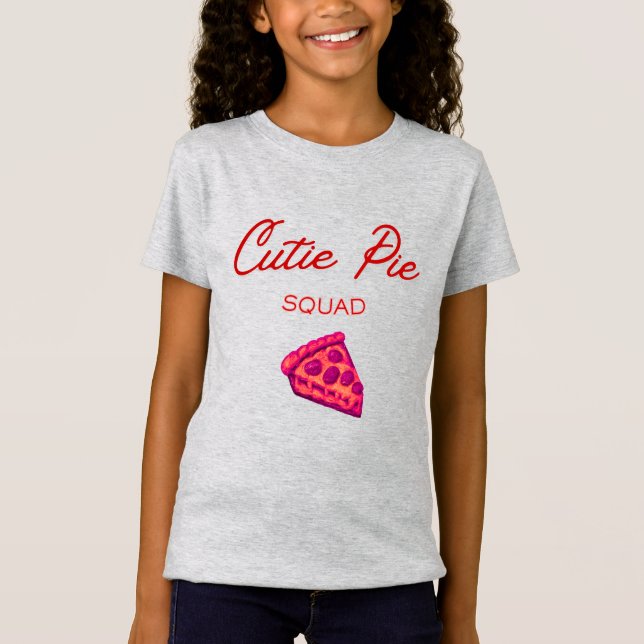 Cutie Pie Squad Tjejer Alla Hjärtans Dag  T Shirt (Framsida)