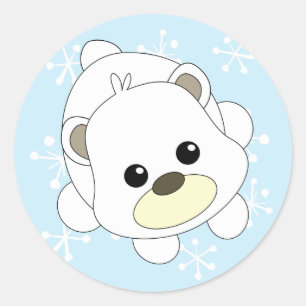 Cutie Polar Bear Runt Klistermärke