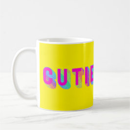 Cutie Rainbow Typography mugg