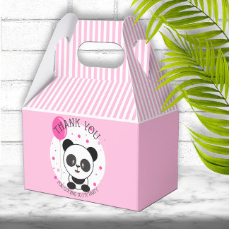 Cutie Rosa Panda Födelsedagsfest Presentaskar