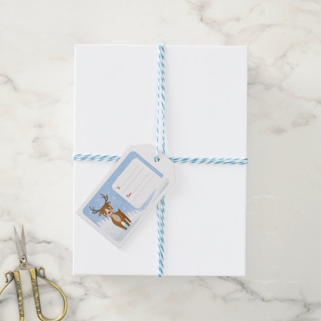 Cutie Santa's Rener Presentetikett (Med Snöre)