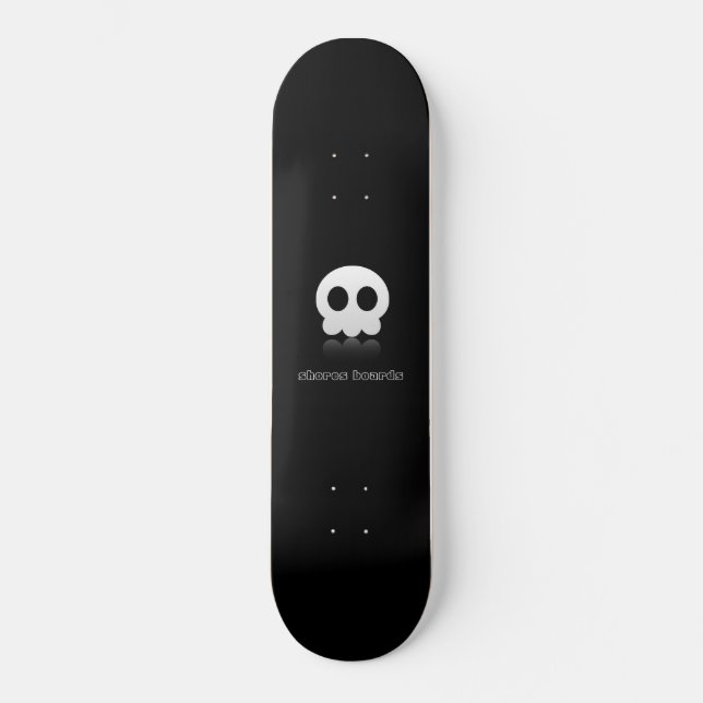 Cutie skallesvart mini skateboard bräda 18,7 cm (Framsida)