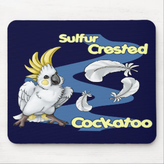 "Cutie" svavel krönad kakadua Mousepad Musmatta