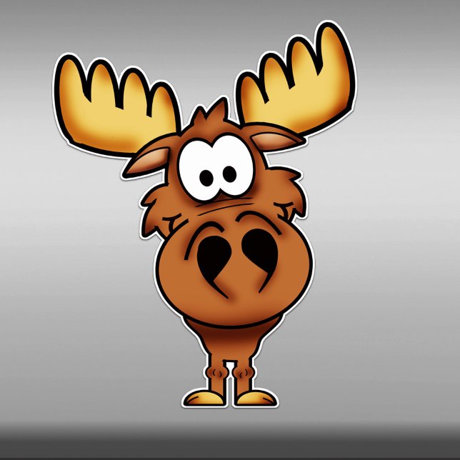 Cutie Tecknad Moose Vinyl Sticker Klistermärken (Skapare uppladdad)
