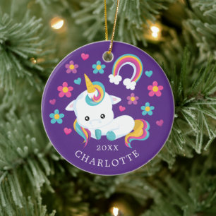 Cutie Unicorn-julprydnaden Julgransprydnad Keramik