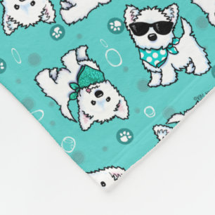 Cutieface Westies KiniArt Fleecefilt