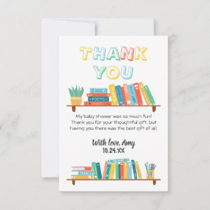Cuties Bok Nerd ThLED Background Baby Shower Tack Kort