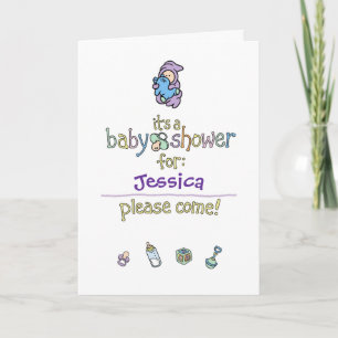 Cutietoots baby showerinbjudan inbjudan