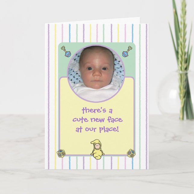 Cutietoots Birth Announcment (Boy eller Girl) Meddelande (Framsida)