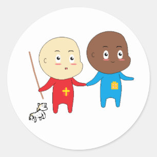 Cutinice Kids Art Spädbarn St. Nicholas Sinterklaa Runt Klistermärke