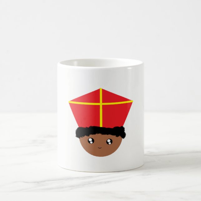 Cutinice Kids Art St Nicholas Miter Zwarte Piet Kaffemugg (Center)