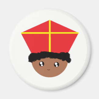 Cutinice Kids Art St Nicholas Miter Zwarte Piet Magnet