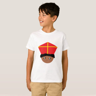 Cutinice Kids Art St Nicholas Miter Zwarte Piet Tee