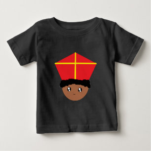 Cutinice Kids Art St Nicholas Miter Zwarte Piet Tee Shirt