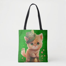 CUTIRISH ORANGE TABBY KITTEN POT OF GULD TYGKASSE