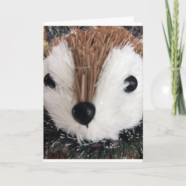 CUTLE LITTLE GUY SÄGER **GOD JUL TILL DIG** KORT (Framsida)