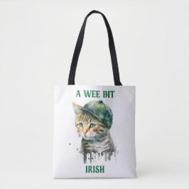 CUTLE LITTLE IRISH GRÅTT TABBY KATT MED CAP TYGKASSE