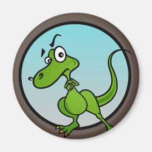 CUTLE LITTLE TECKNAD DINOSAUR ROUND MAGNET