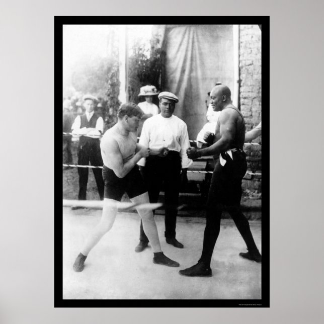 Cutler vs. Johnson Boxing Match 1914 Poster (Framsidan)