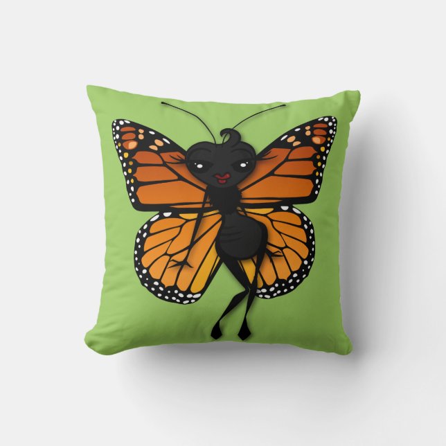 CUTMONARCH BUTTERFLY DAM SQUARE DEKORATIV KUDDE (Framsida)