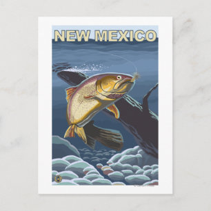 Cutmynningströmning FishingNew Mexico Vykort