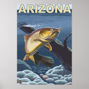 Cutmynningtrout FishingArizona Poster