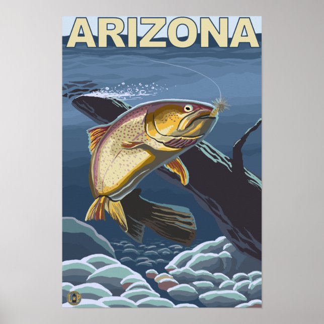 Cutmynningtrout FishingArizona Poster (Framsidan)