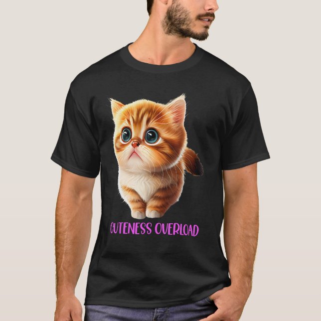 Cutness-överbelastning Cute Cat Kitten Benice Söt T Shirt (Framsida)