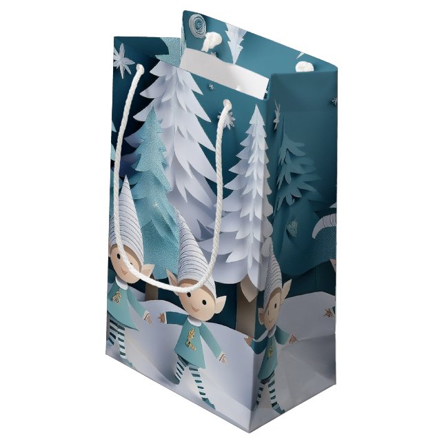 Cutout Elves in the Snow Christmas  (Baksidan Vinklad)