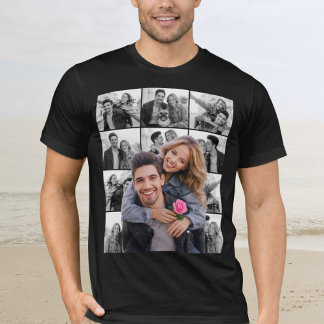 Cutout Photo Collage For Couple T Shirt