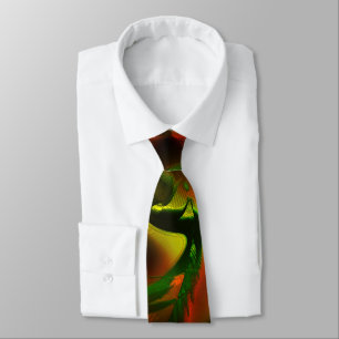 Cutout stil grönt löv med digitala repor slips