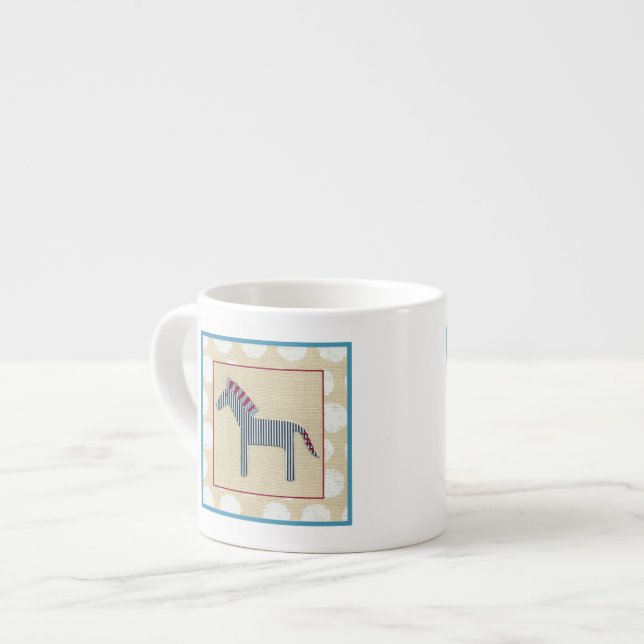 Cutout Zebra på Cream Background Espressomugg (Framsida vänster)