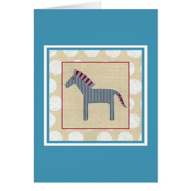 Cutout Zebra på Cream Background Hälsningskort (Framsidan)