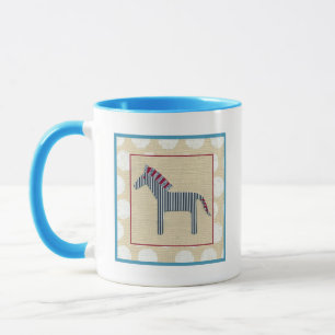 Cutout Zebra på Cream-bakgrunden Mugg