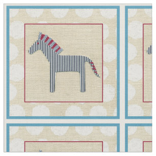Cutout Zebra på Cream-bakgrunden Tyg