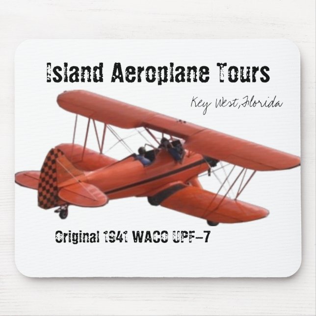 cutoutbiplane öflygplan Tours, Key West… Musmatta (Framsidan)