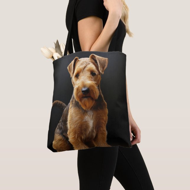 CUTTAN & BROWN WELSH TERRIER HUND TYGKASSE (Närbild)