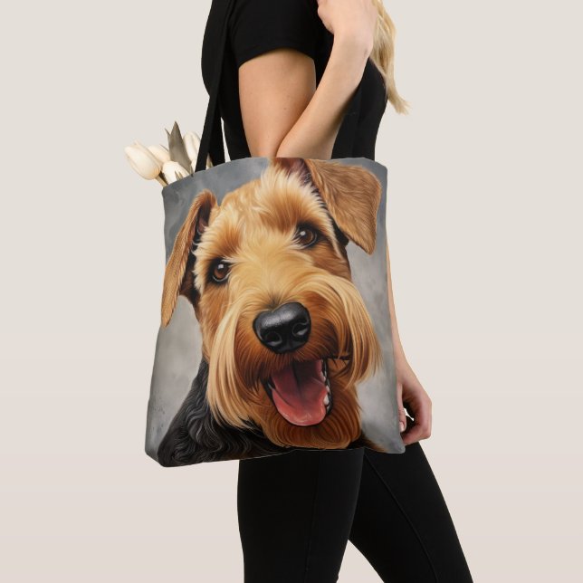 CUTTAN & BROWN WELSH TERRIER HUND TYGKASSE (Närbild)