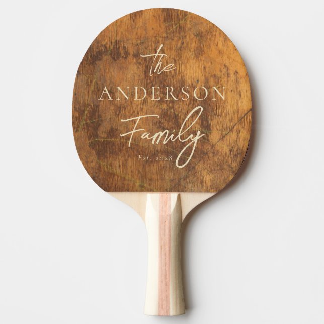 Cutting Block Hand Written Family Name Pingisracket (Framsidan)