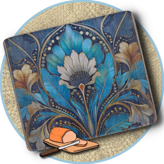 CUTTING BOARD - Retro Art Deco #5 - Rectangular (Skapare uppladdad)