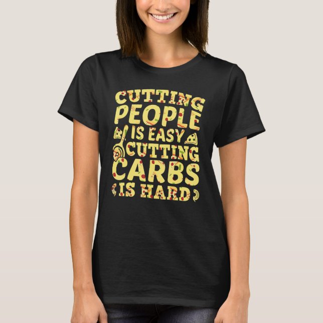 Cutting people is easyu2013 Keto diet introvert  a T Shirt (Framsida)