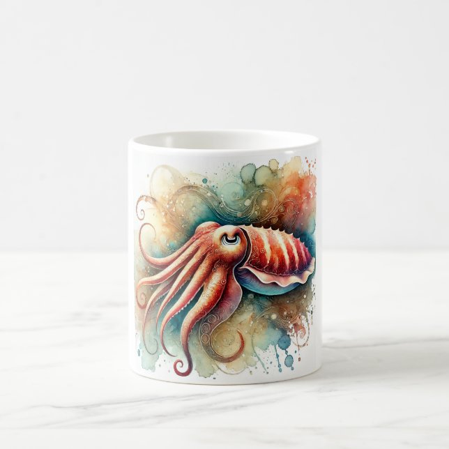 Cuttlefish in colors 051024AREF101 - Watercolor Kaffemugg (Center)