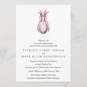Cuttlefish Letterpress Stil Inbjudningar