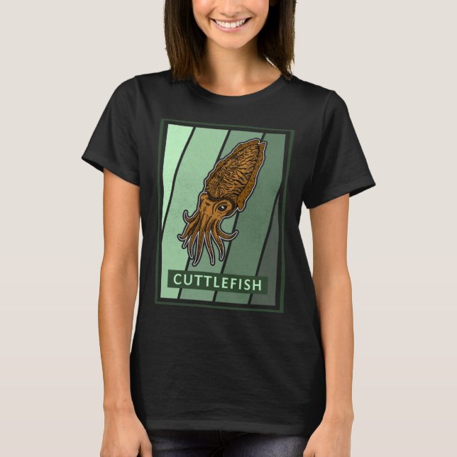 Cuttlefish marine biologist underwater seabed biol t shirt (Framsida)