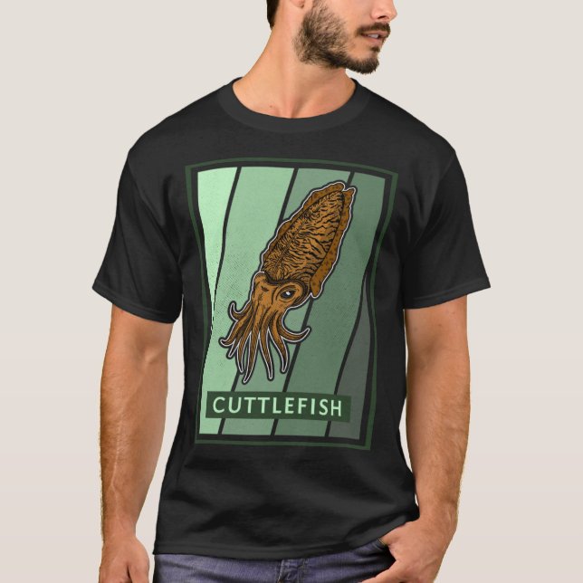 Cuttlefish marine biologist underwater seabed biol t shirt (Framsida)