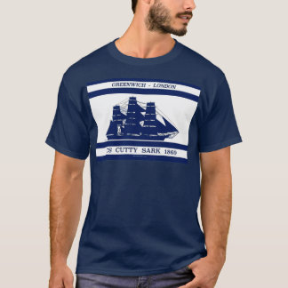 Cutty Sark på blå vit 3 T Shirt