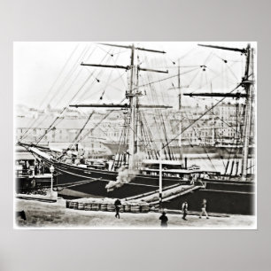 Cutty Sark vid Wharf (1869) Poster