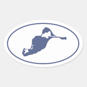 Cuttyhunk Island Oval Sticker Ovalt Klistermärke